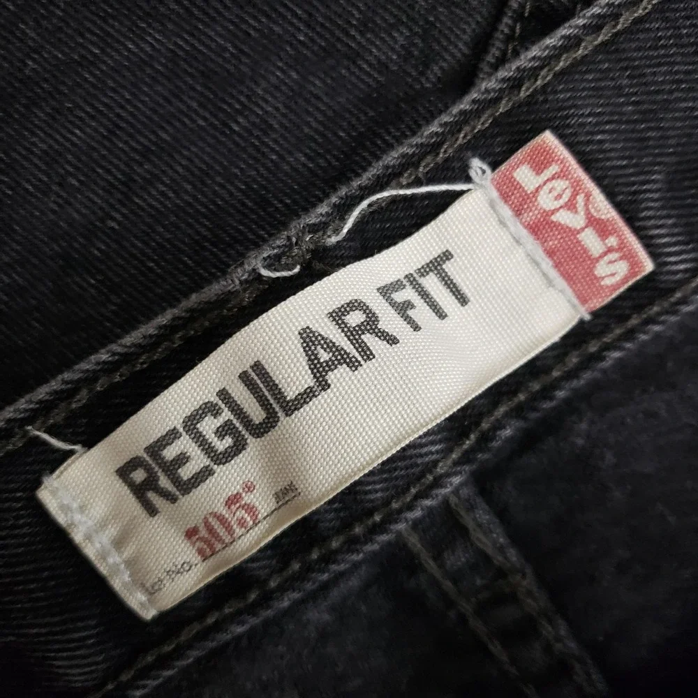 VINTAGE Levis 505 Jeans Mens‎ 38x30 Black Regular Straight Leg Outdoor Adult *